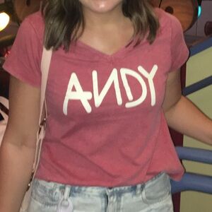 Disney Toy Story ANDY t-shirt Medium Red